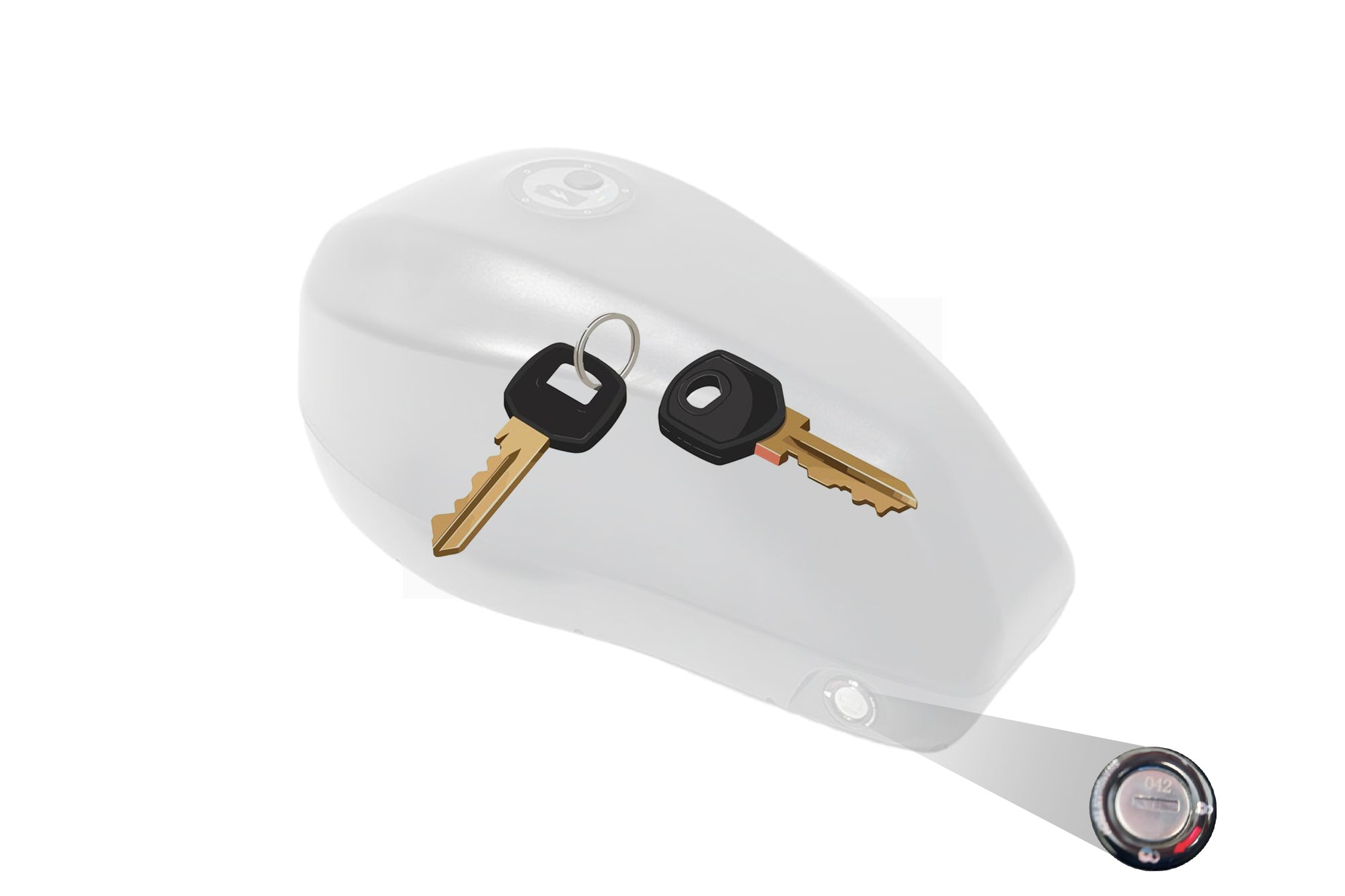 Emoko Ebike Battery Key (Please Note Lock Number)