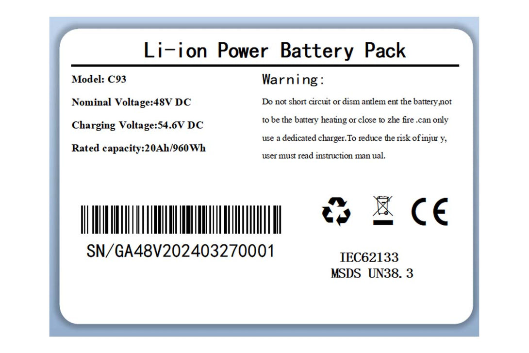 Emoko Electric Bike Battery 