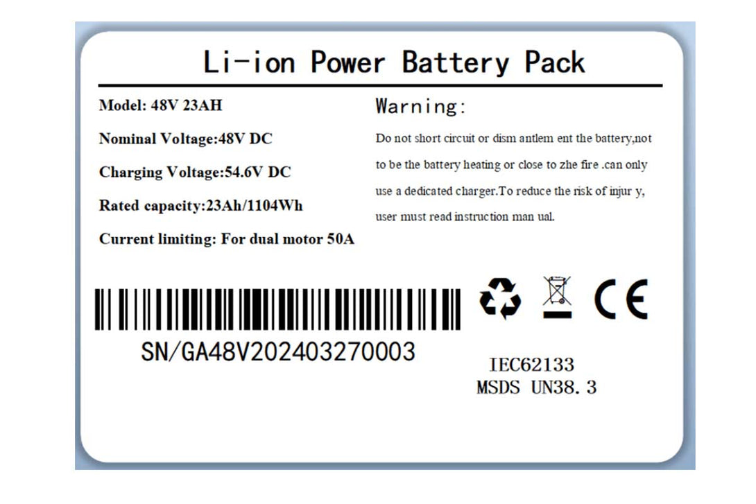 Emoko C93 Electric Bike Battery